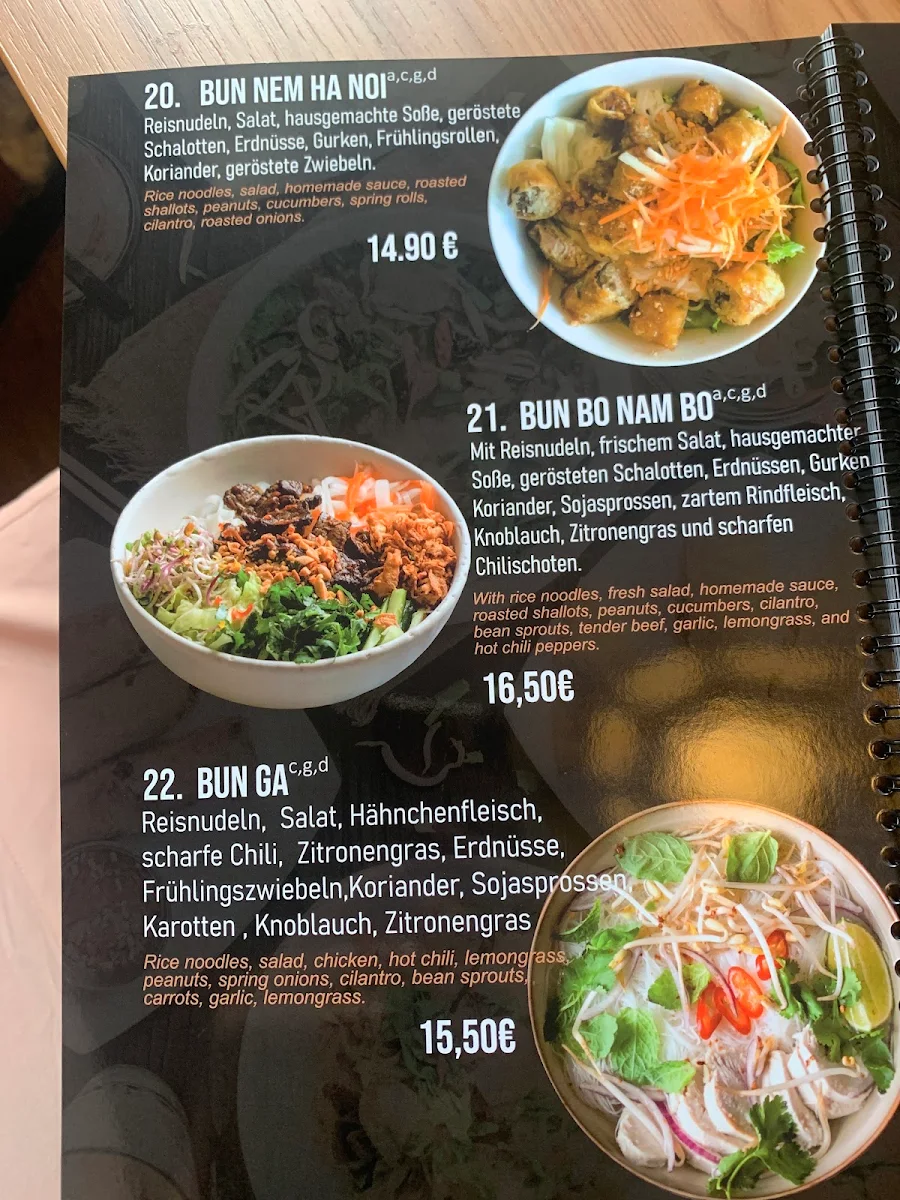 Speisekarte, Sai Gon Palace Restaurant