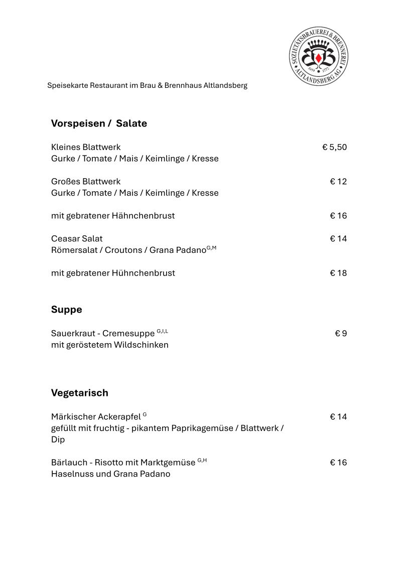 Speisekarte photo 1