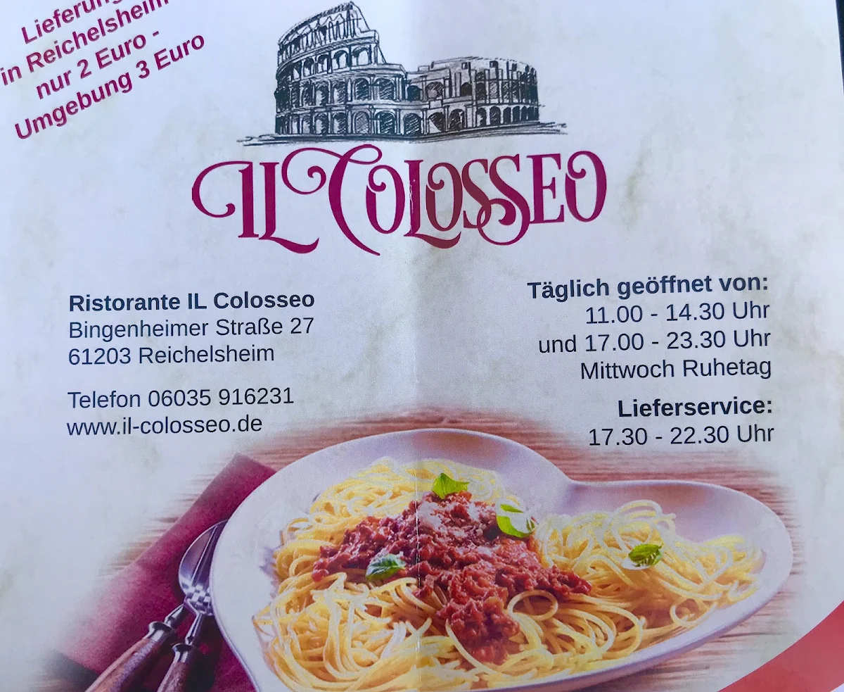 Speisekarte, Il Colosseo - Giuseppe Grillo