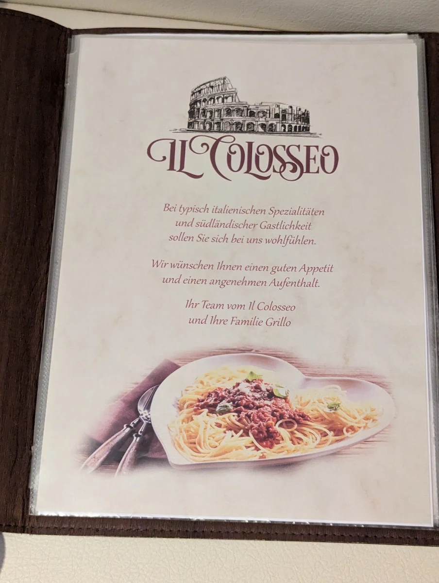 Speisekarte, Il Colosseo - Giuseppe Grillo