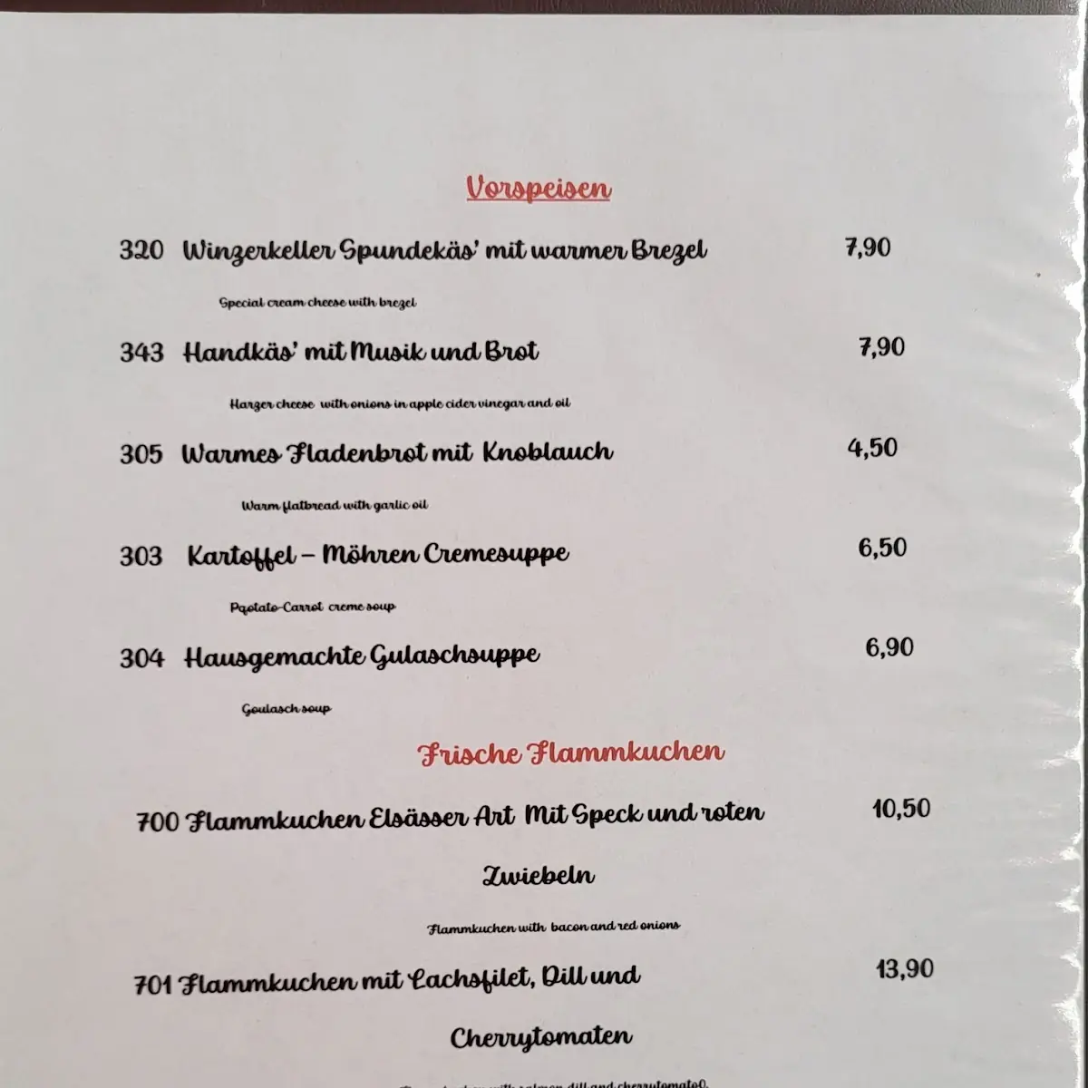 Speisekarte photo 1