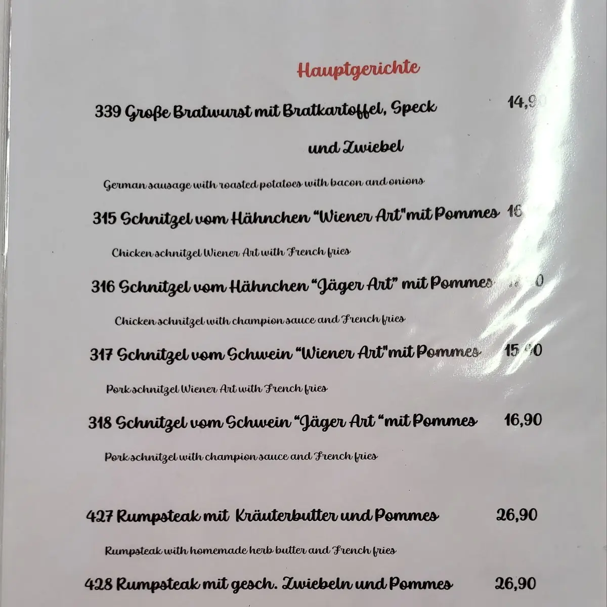 Speisekarte photo 4