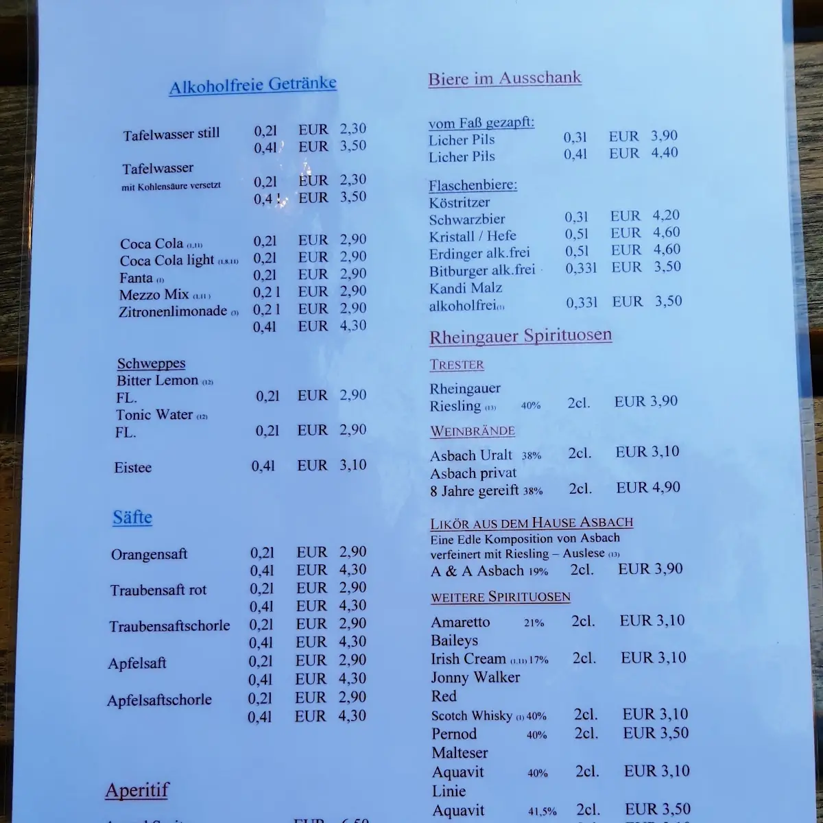 Speisekarte photo 9