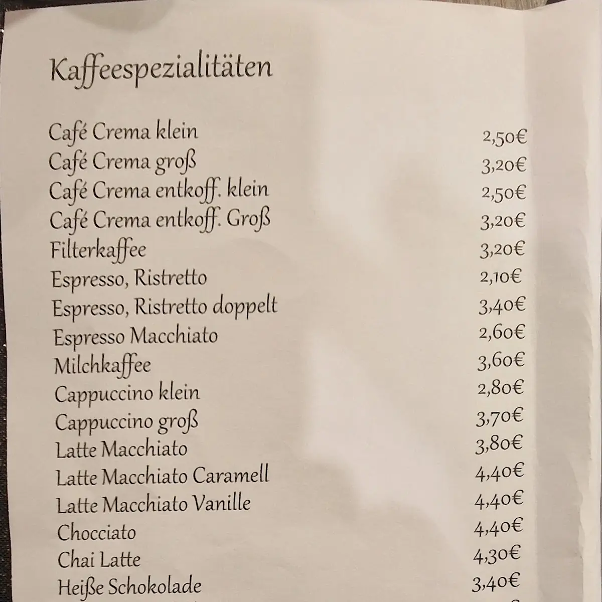 Speisekarte photo 1