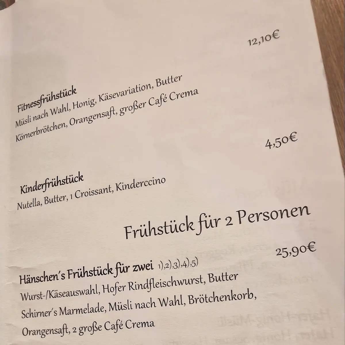 Speisekarte photo 3