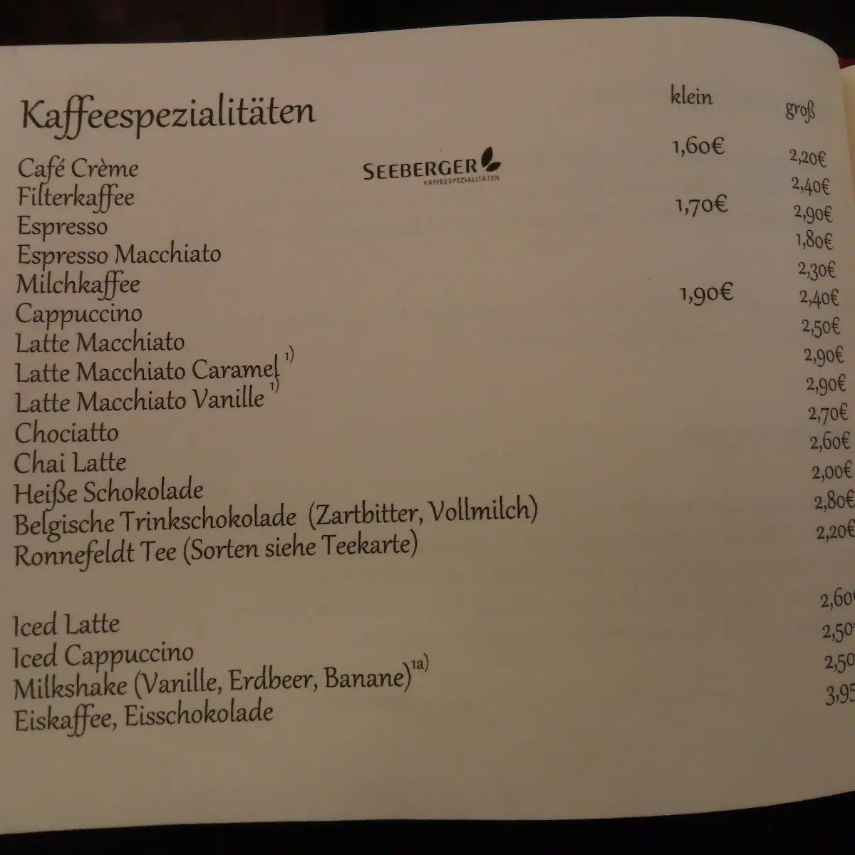 Speisekarte photo 5