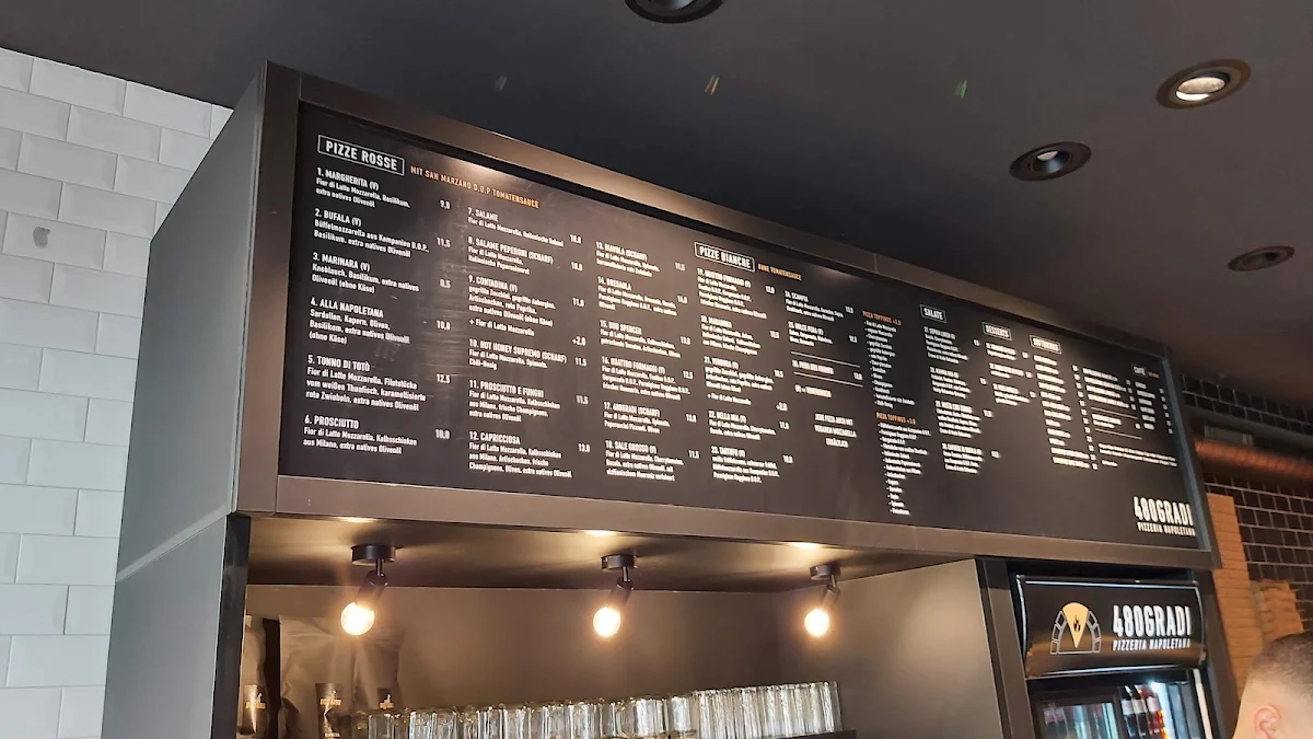 Speisekarte, 480 GRADI • Pizzeria Napoletana