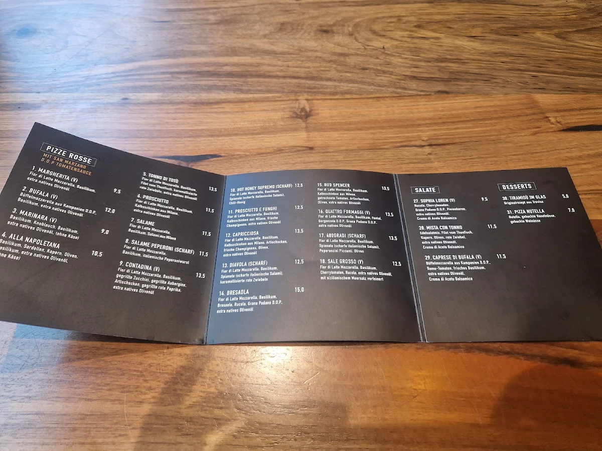 Speisekarte, 480 GRADI • Pizzeria Napoletana