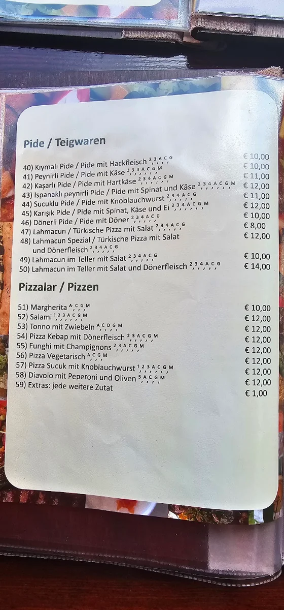 Speisekarte, URFA SOFRASI