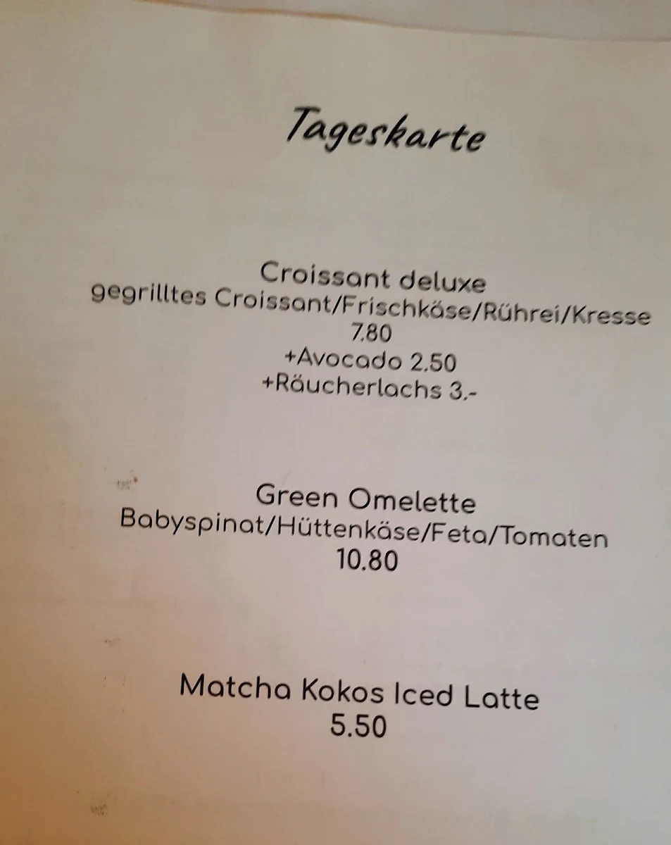 Speisekarte, Café Boskoop