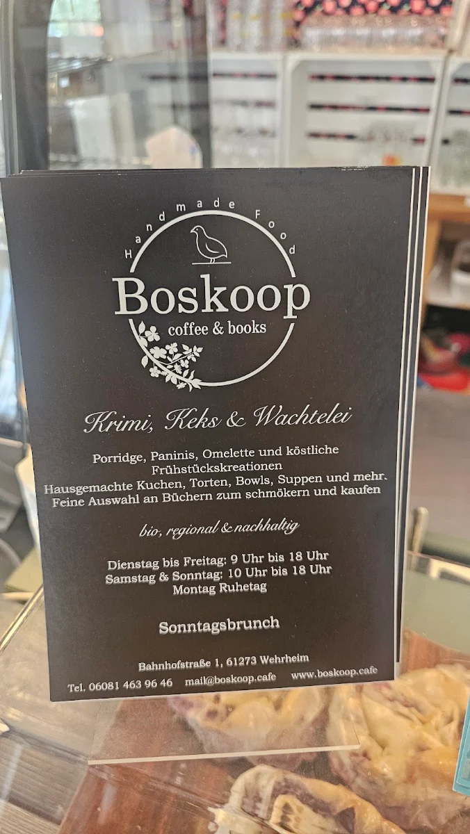 Speisekarte, Café Boskoop