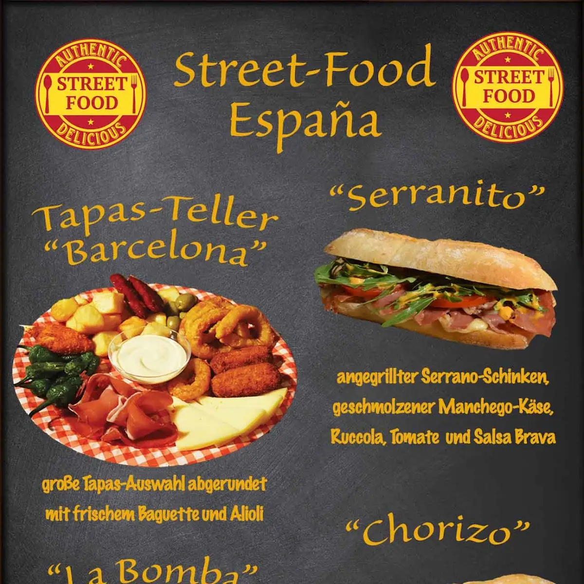 Speisekarte, La Tapita - Food Truck - Tapas & Burger