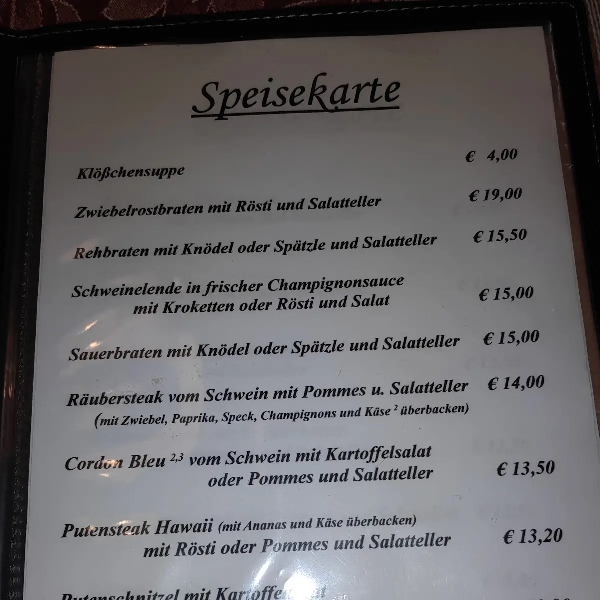Speisekarte photo 1