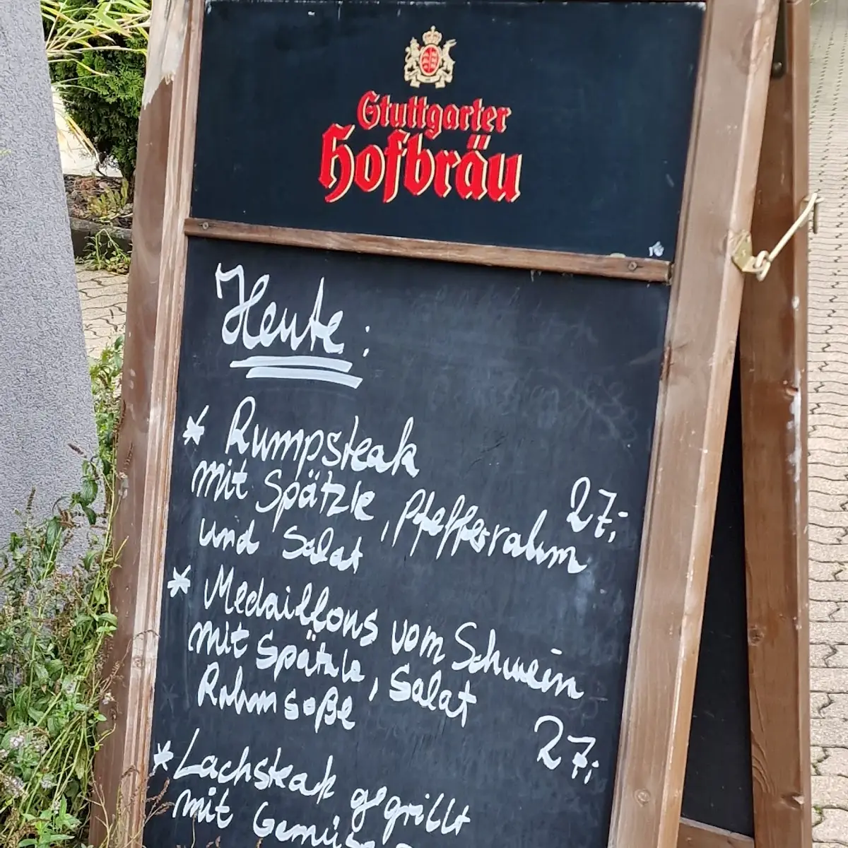 Speisekarte, Hotel-Bistro-Restaurant VAU