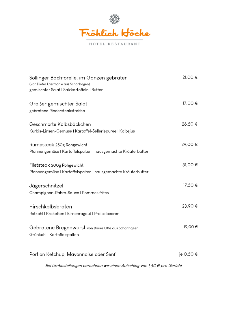 Speisekarte photo 1