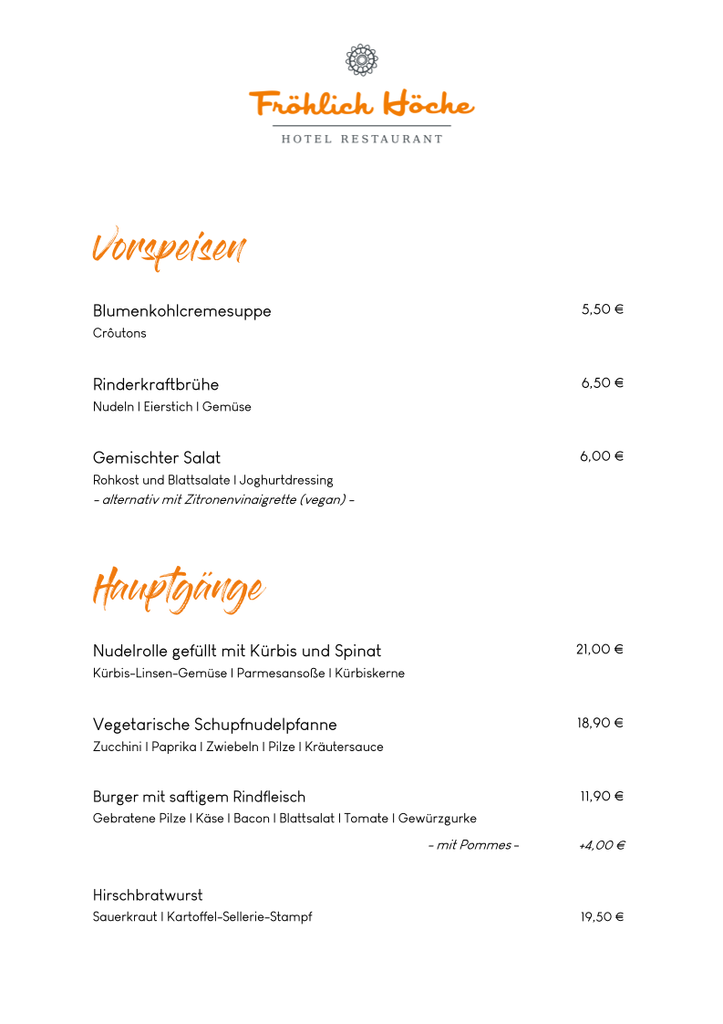 Speisekarte photo 2