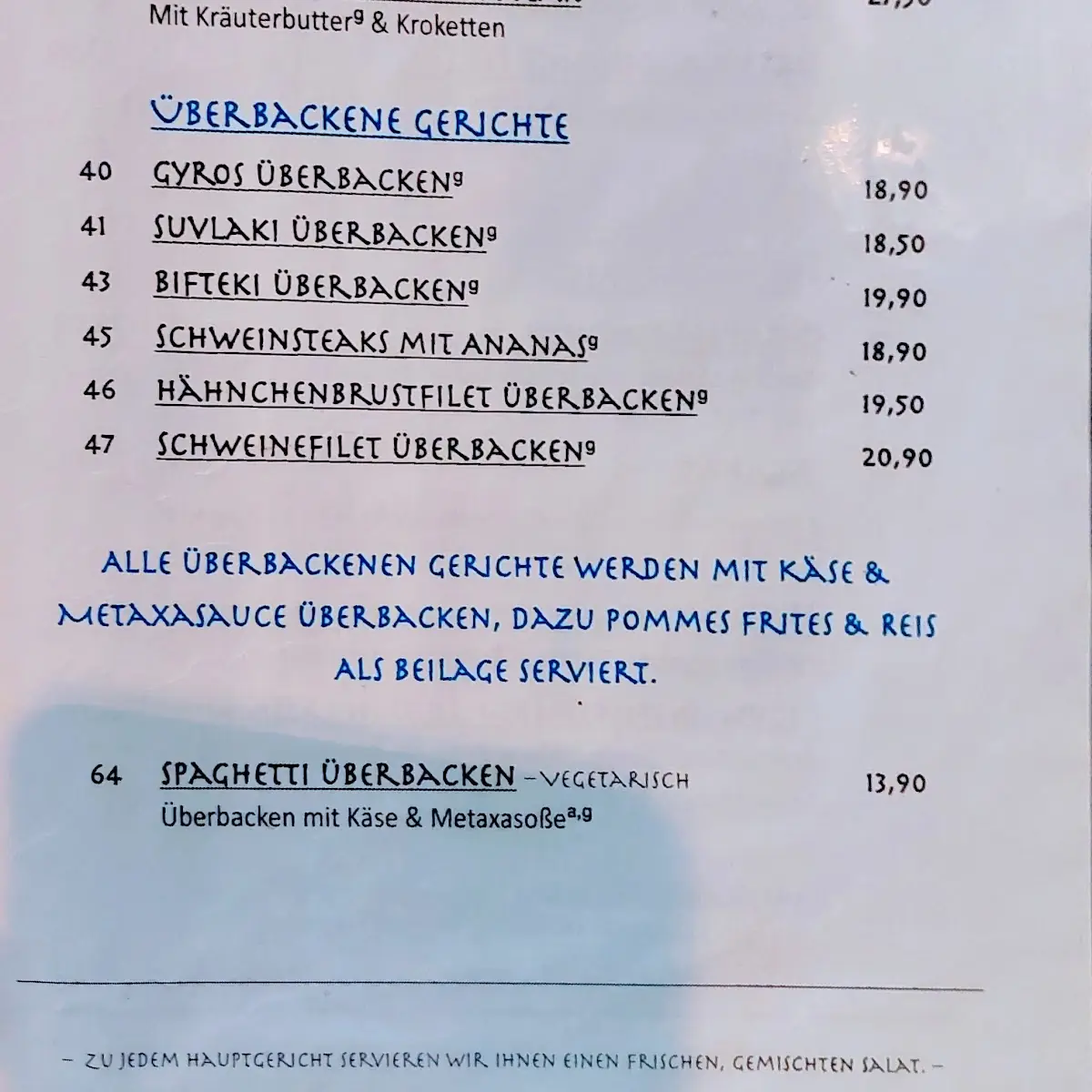 Speisekarte photo 2