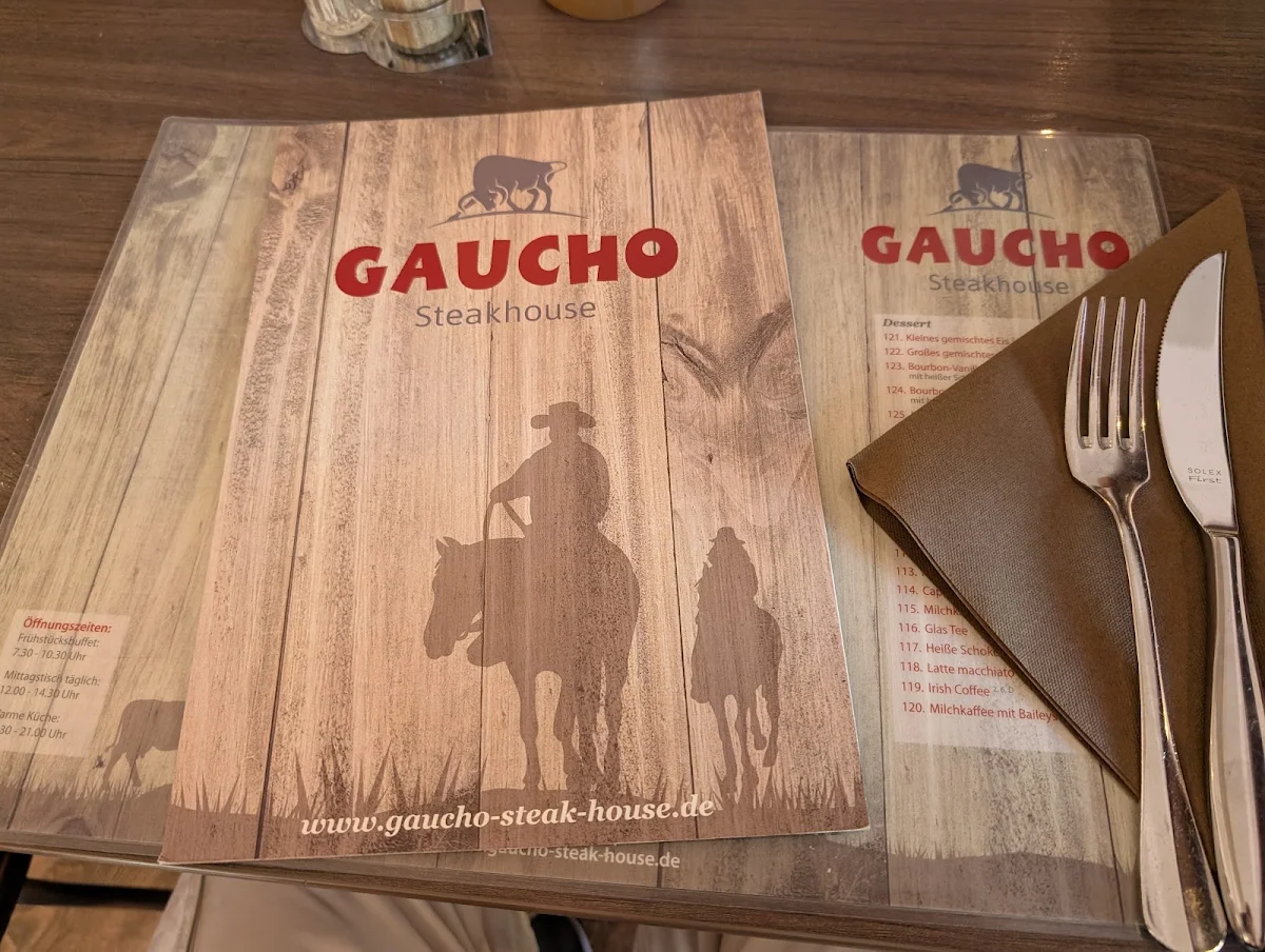 Speisekarte, Gaucho Steakhouse