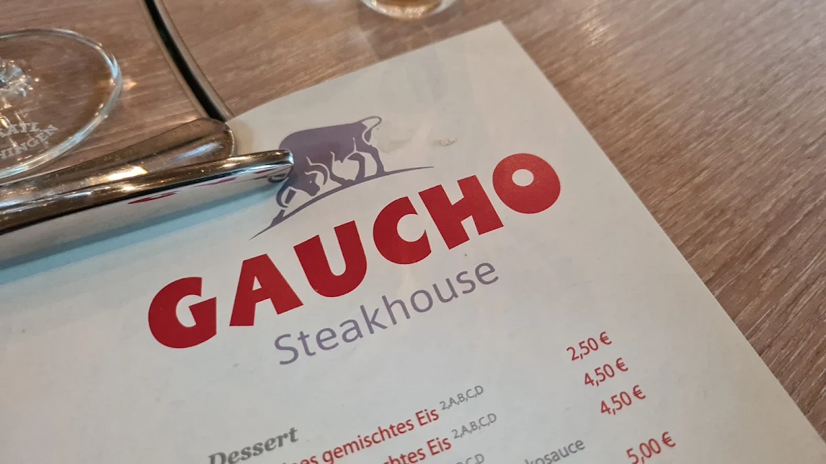 Speisekarte, Gaucho Steakhouse