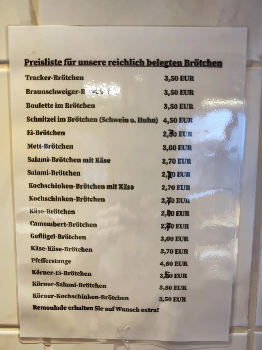 Speisekarte, Frühstückstreff