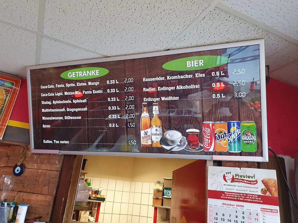 Speisekarte, Kebap Haus Destina