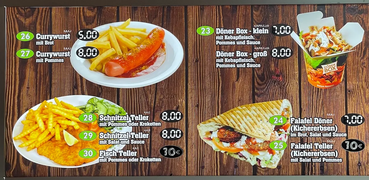 Speisekarte, Kebap Haus Destina
