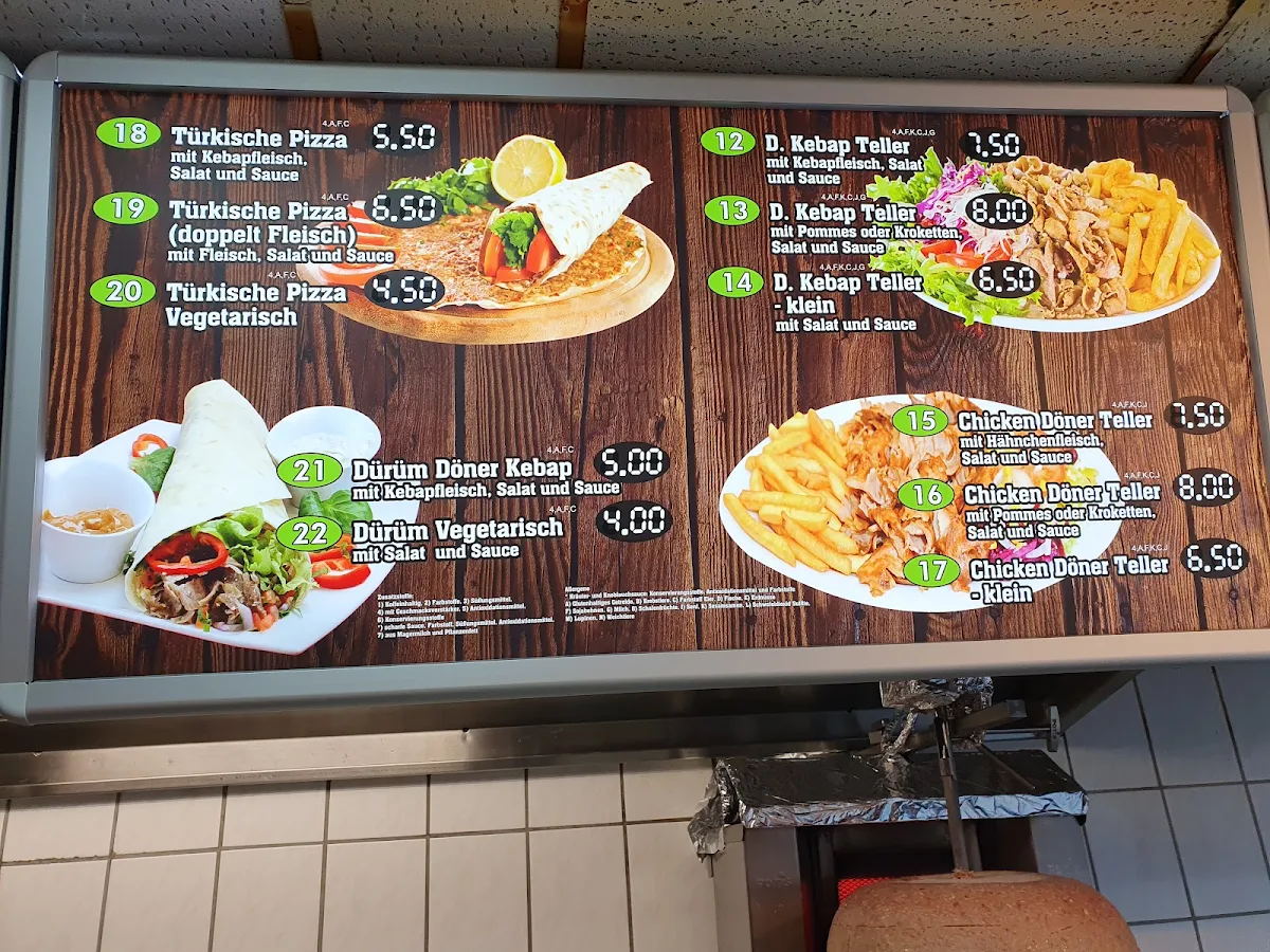 Speisekarte, Kebap Haus Destina