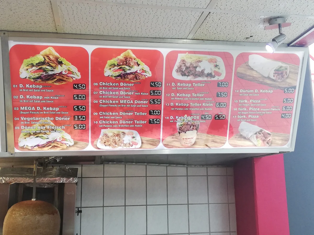Speisekarte, Kebap Haus Destina