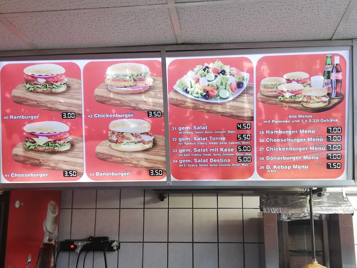 Speisekarte, Kebap Haus Destina