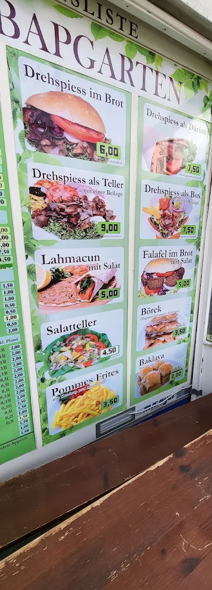 Speisekarte, Kebapgarten
