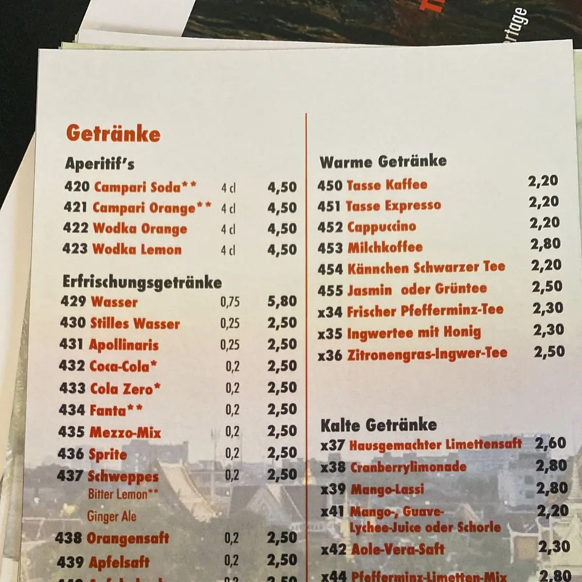 Speisekarte photo 3