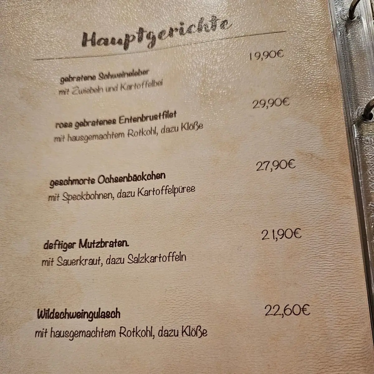 Speisekarte photo 5