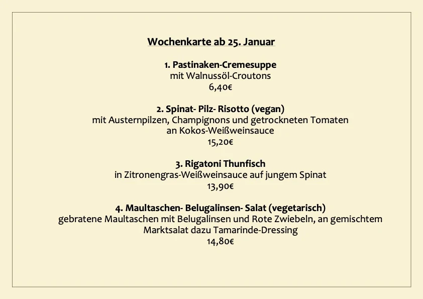 Speisekarte photo 5