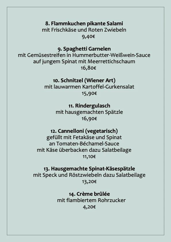 Speisekarte photo 6