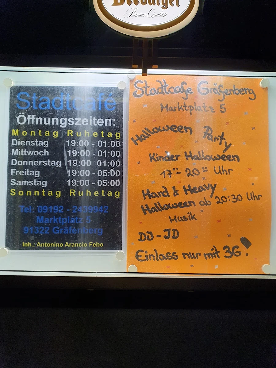 Speisekarte, City Maxx
