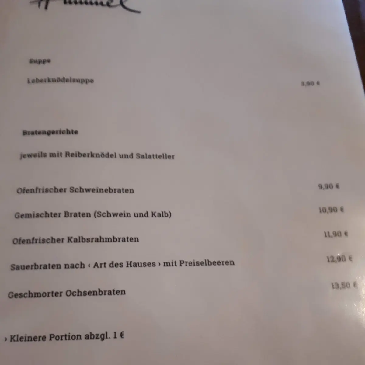 Speisekarte photo 3