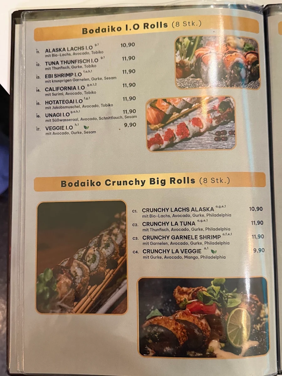 Speisekarte, BO DAI KO - Japanisches Kaiten Sushi Konstanz