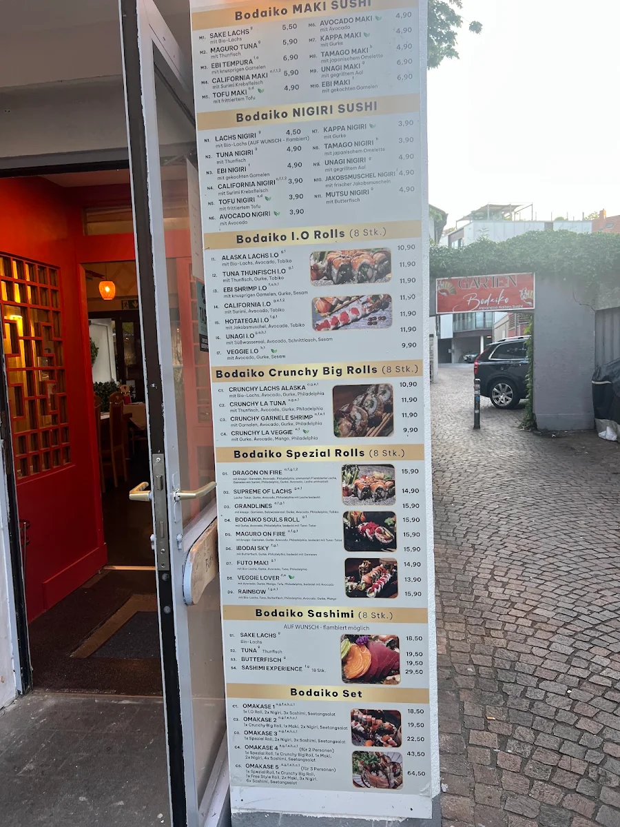 Speisekarte, BO DAI KO - Japanisches Kaiten Sushi Konstanz