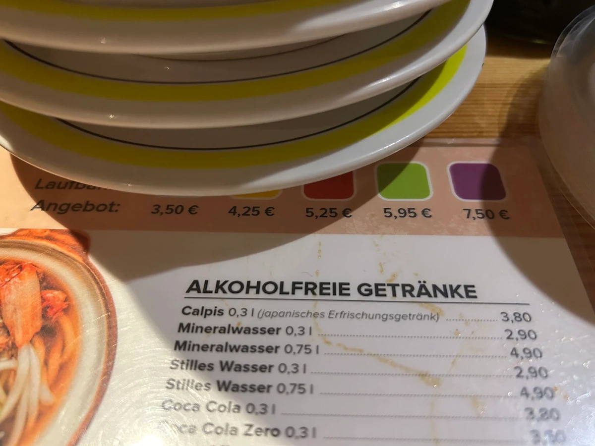 Speisekarte, BO DAI KO - Japanisches Kaiten Sushi Konstanz