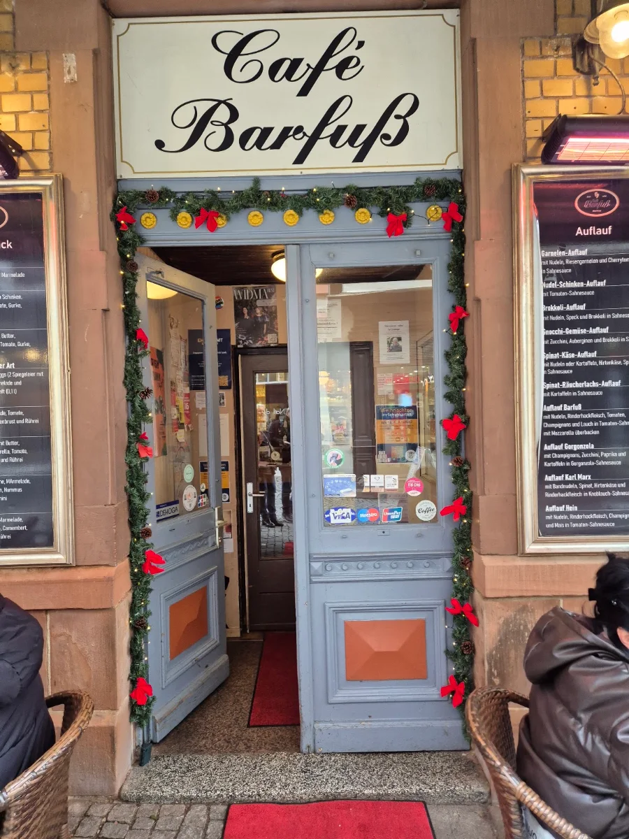 Speisekarte, Café Barfuß