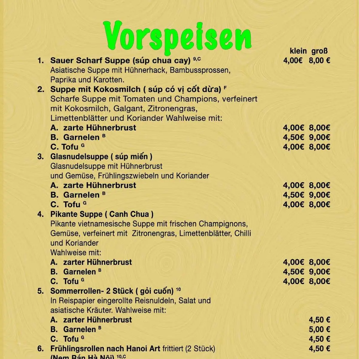 Speisekarte photo 2