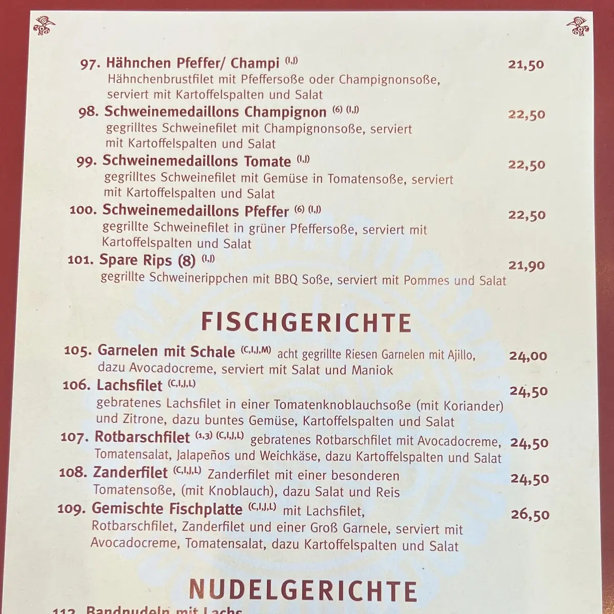 Speisekarte photo 2