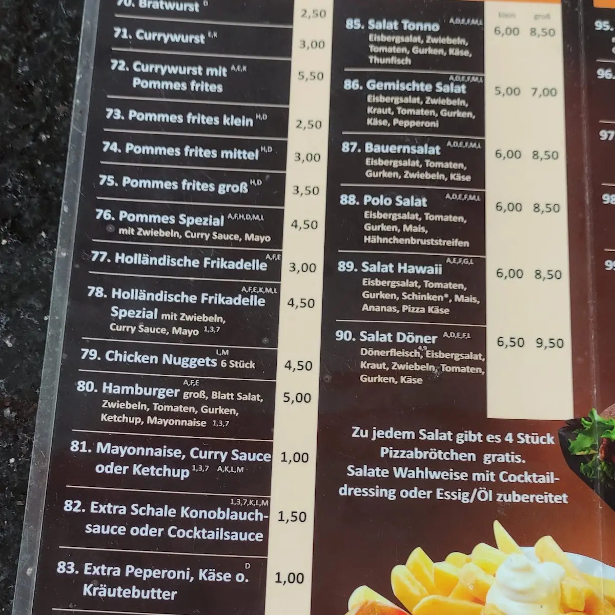 Speisekarte, Med Döner & Pizzeria