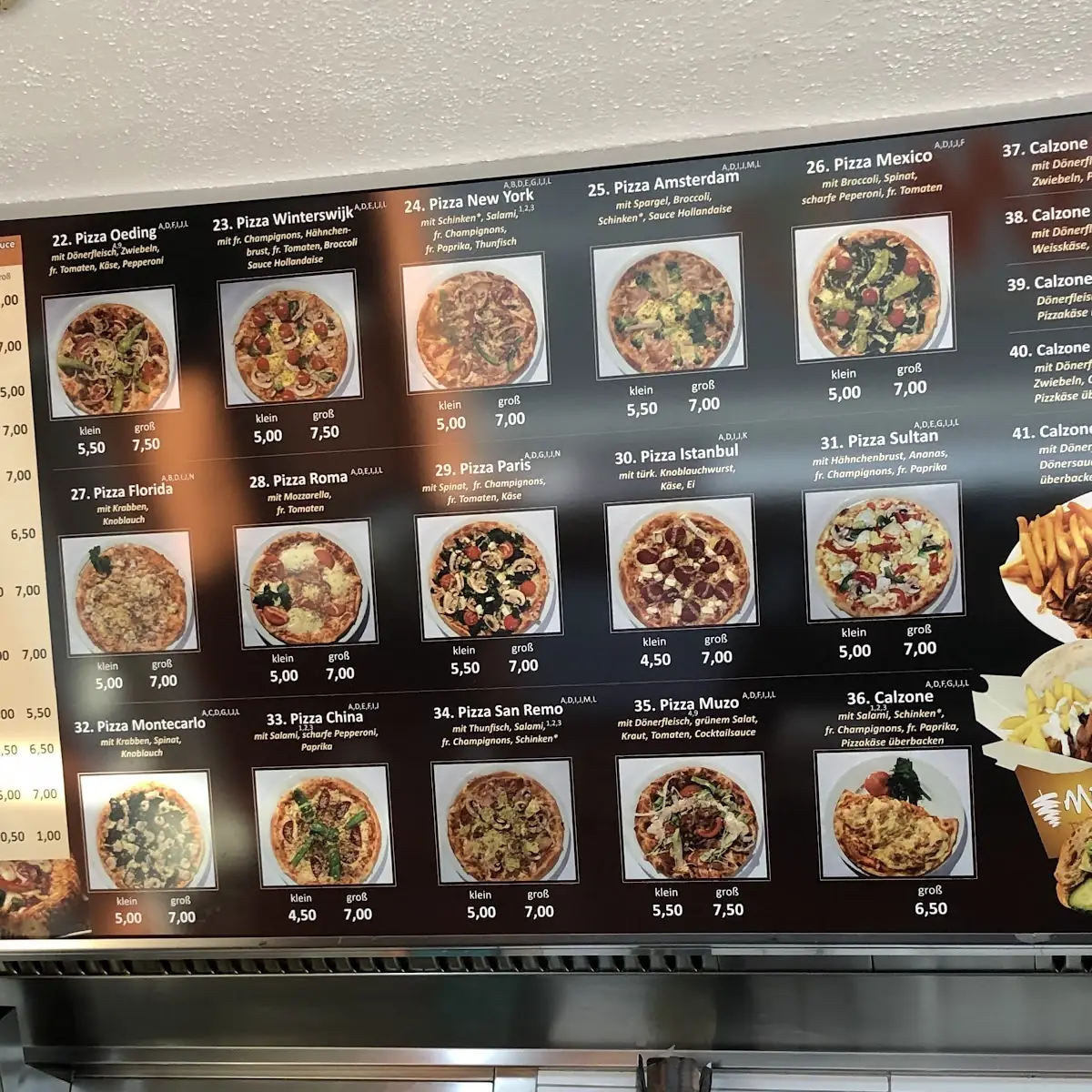 Speisekarte, Med Döner & Pizzeria