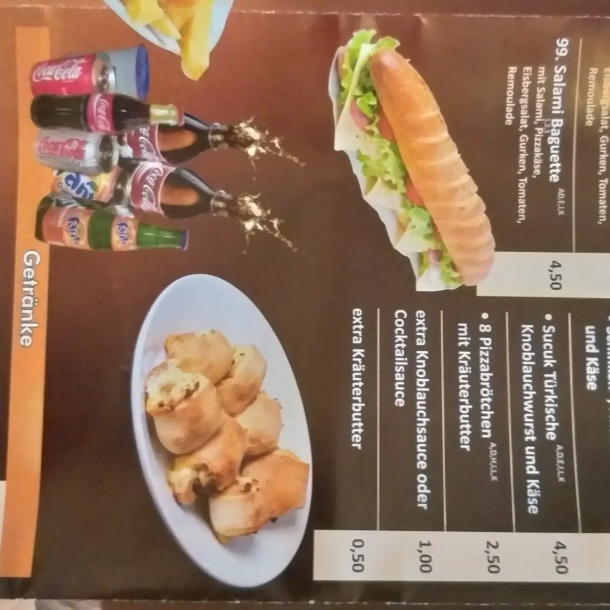 Speisekarte, Med Döner & Pizzeria