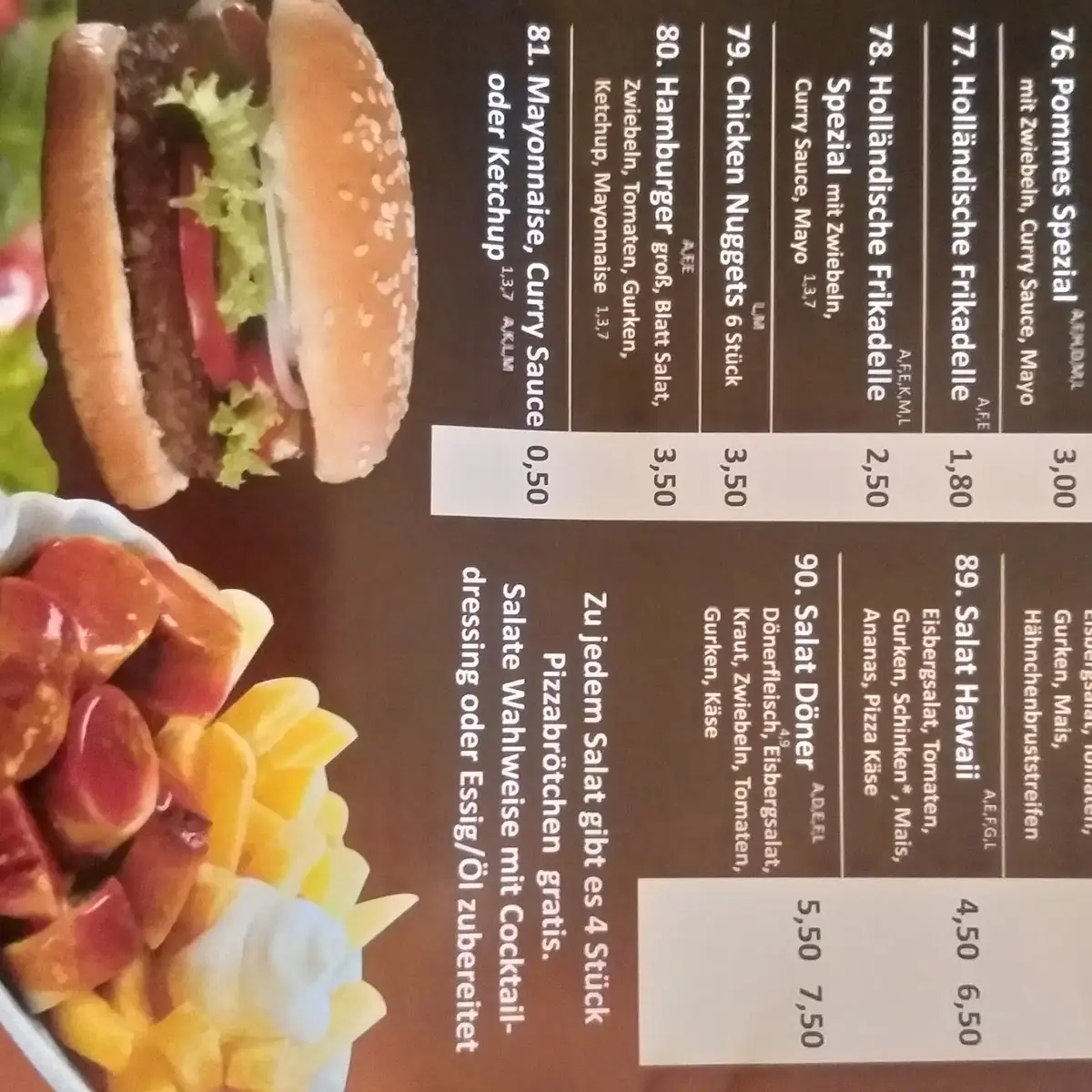 Speisekarte, Med Döner & Pizzeria