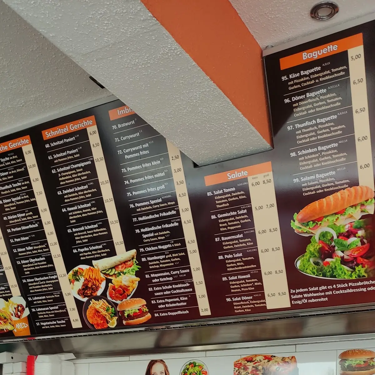 Speisekarte, Med Döner & Pizzeria