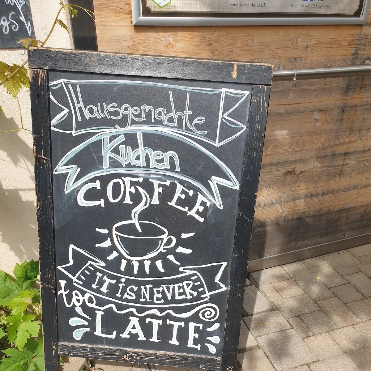 Speisekarte, Café Charme und Bio-Eis Manufaktur