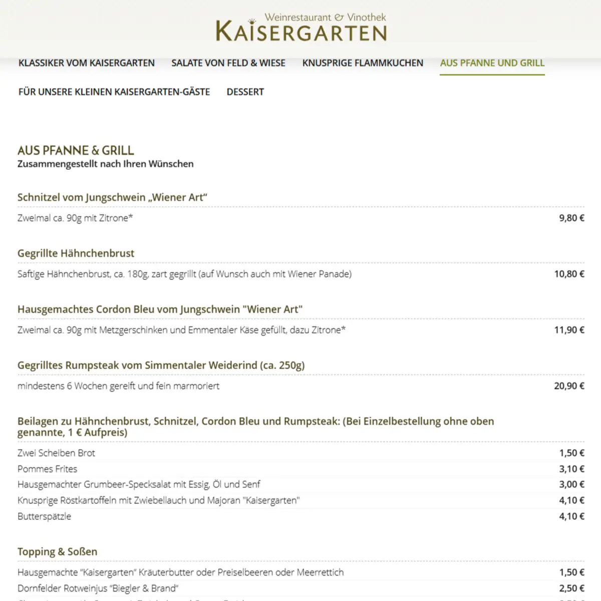 Speisekarte photo 1