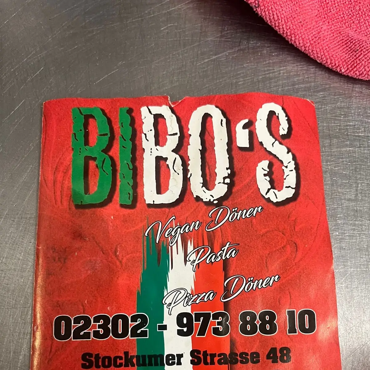 Speisekarte, Bibos pizzeria und mehr